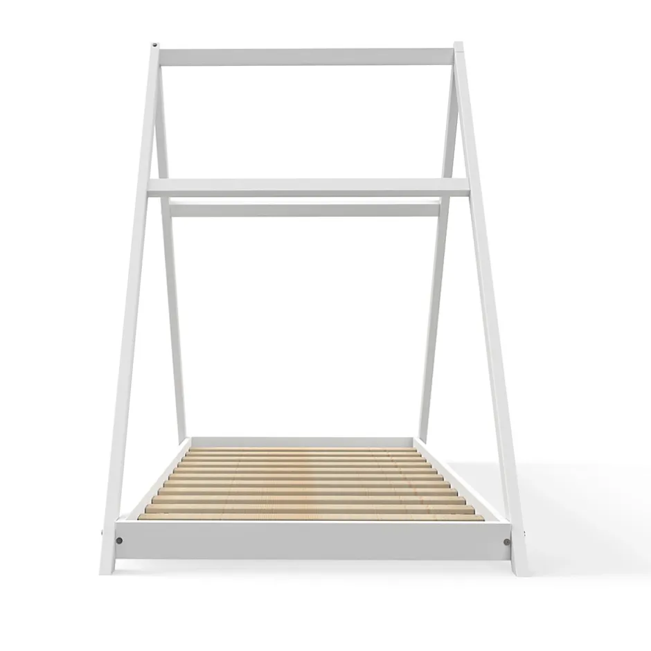 Weber Industries Lit cabane APACHE 90x190 + 1 sommier / Blanc Hot