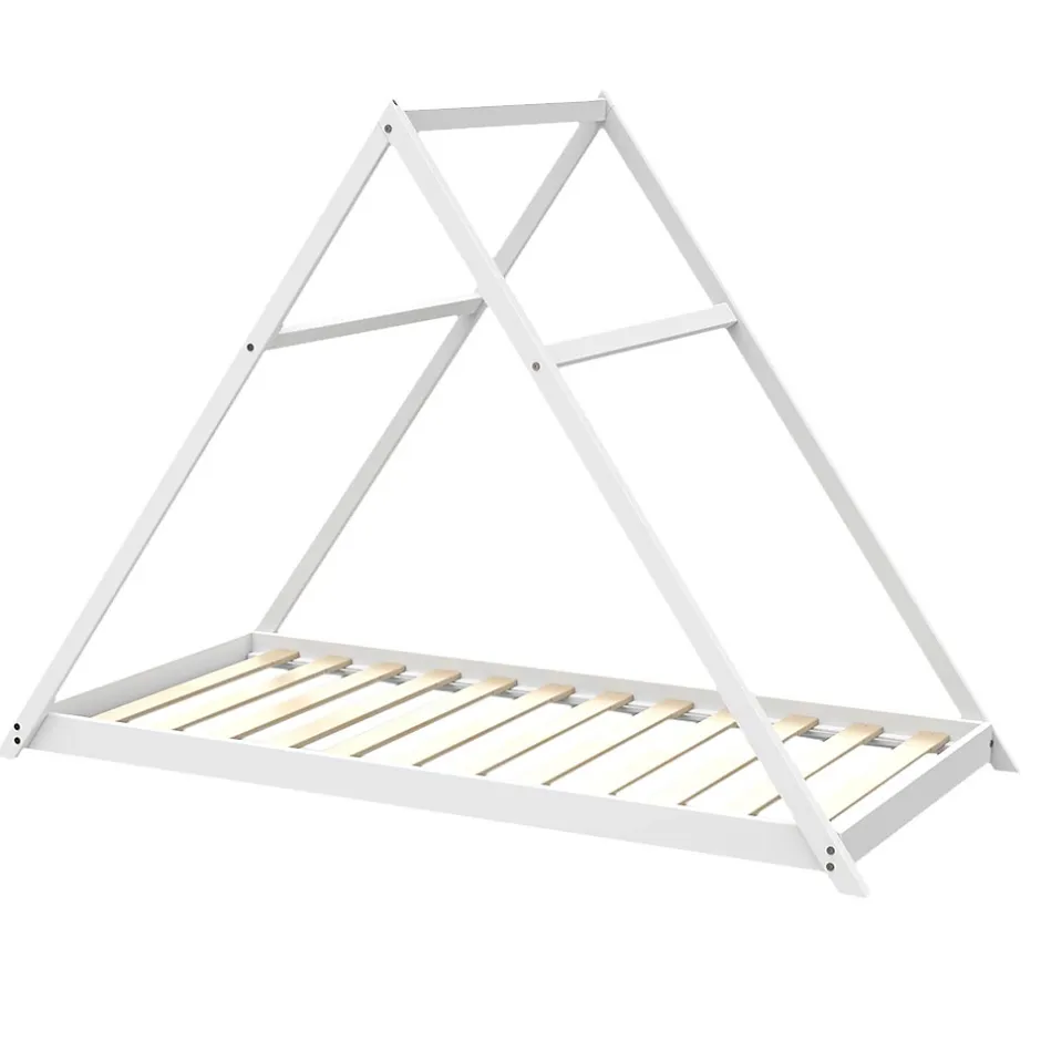 Weber Industries Lit cabane APACHE 90x190 + 1 sommier / Blanc Hot