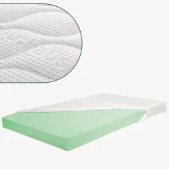 [En.Casa] Lit cabane double Aarghonmaa avec matelas 90 x 200 cm blanc en.casa Hot