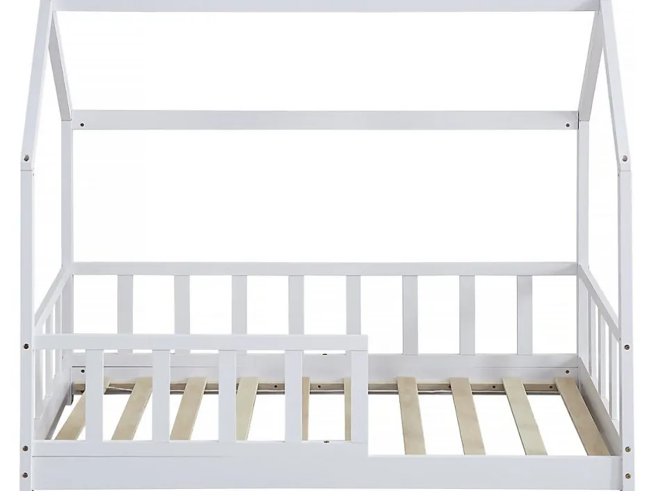 Enfant Habitat Et Jardin Lit cabane en bois "Charlotte" Blanc 80 x 160 cm