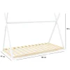 Bb Loisir Lit cabane enfant 90x190cm bois massif SOLI Blanc inclus sommier Clearance