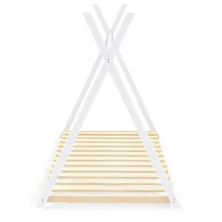 Bb Loisir Lit cabane enfant 90x190cm bois massif SOLI Blanc inclus sommier Clearance