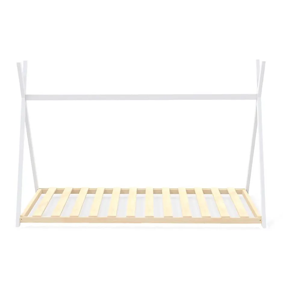 Bb Loisir Lit cabane enfant 90x190cm bois massif SOLI Blanc inclus sommier Clearance