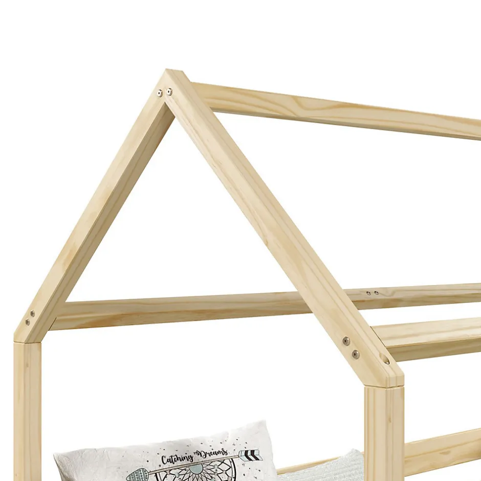 Enfant Idimex Lit cabane FINA 90 x 190 cm, en pin massif naturel