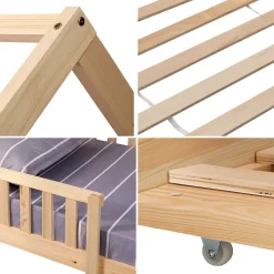 Happy Garden Lit cabane gigogne pour enfant 190x90cm en bois MARCEAU - New