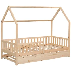 Happy Garden Lit cabane gigogne pour enfant 190x90cm en bois MARCEAU - New