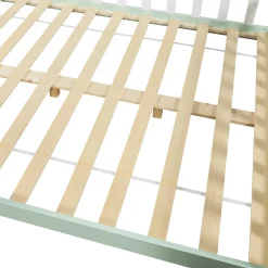 Enfant [En.Casa] Lit cabane Hesel pour enfants bois de pin 120 x 200 cm vert menthe en.casa