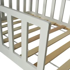Enfant Weber Industries Lit cabane Kiwi 90x190 avec sommier et matelas /Blanc