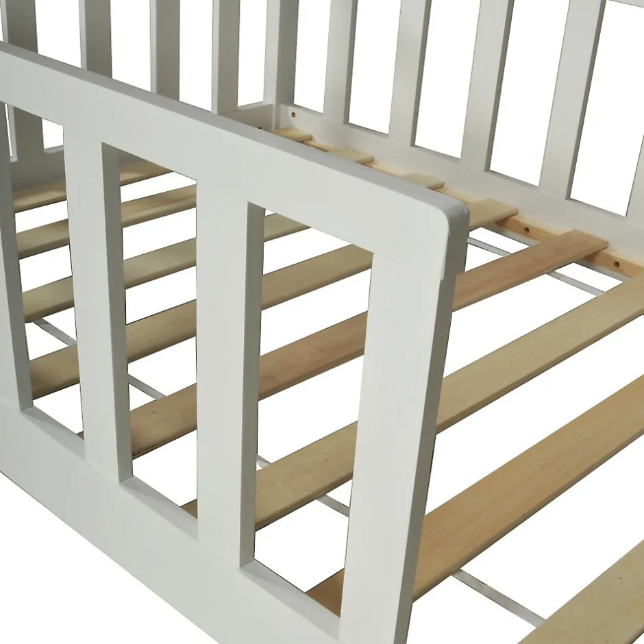Enfant Weber Industries Lit cabane Kiwi 90x190 avec sommier et matelas /Blanc