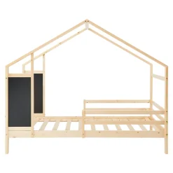 [En.Casa] Lit cabane Lorenskog bois de pin 90 x 200 cm naturel en.casa Best