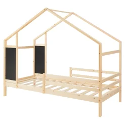 [En.Casa] Lit cabane Lorenskog bois de pin 90 x 200 cm naturel en.casa Best