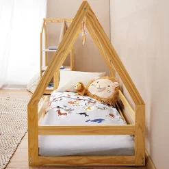 Enfant Idimex Lit cabane LUSIA 80 x 160 cm, en pin massif naturel