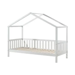 Petits-Meubles Lit cabane MH 90x200 Sommier inclus Vipack Dallas - Blanc Discount
