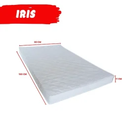 Weber Industries Lit cabane MIKA 90x190 + sommier + matelas IRIS / Naturel