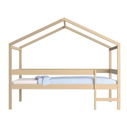 Enfant Weber Industries Lit cabane MIKA 90x190 + sommier / Naturel