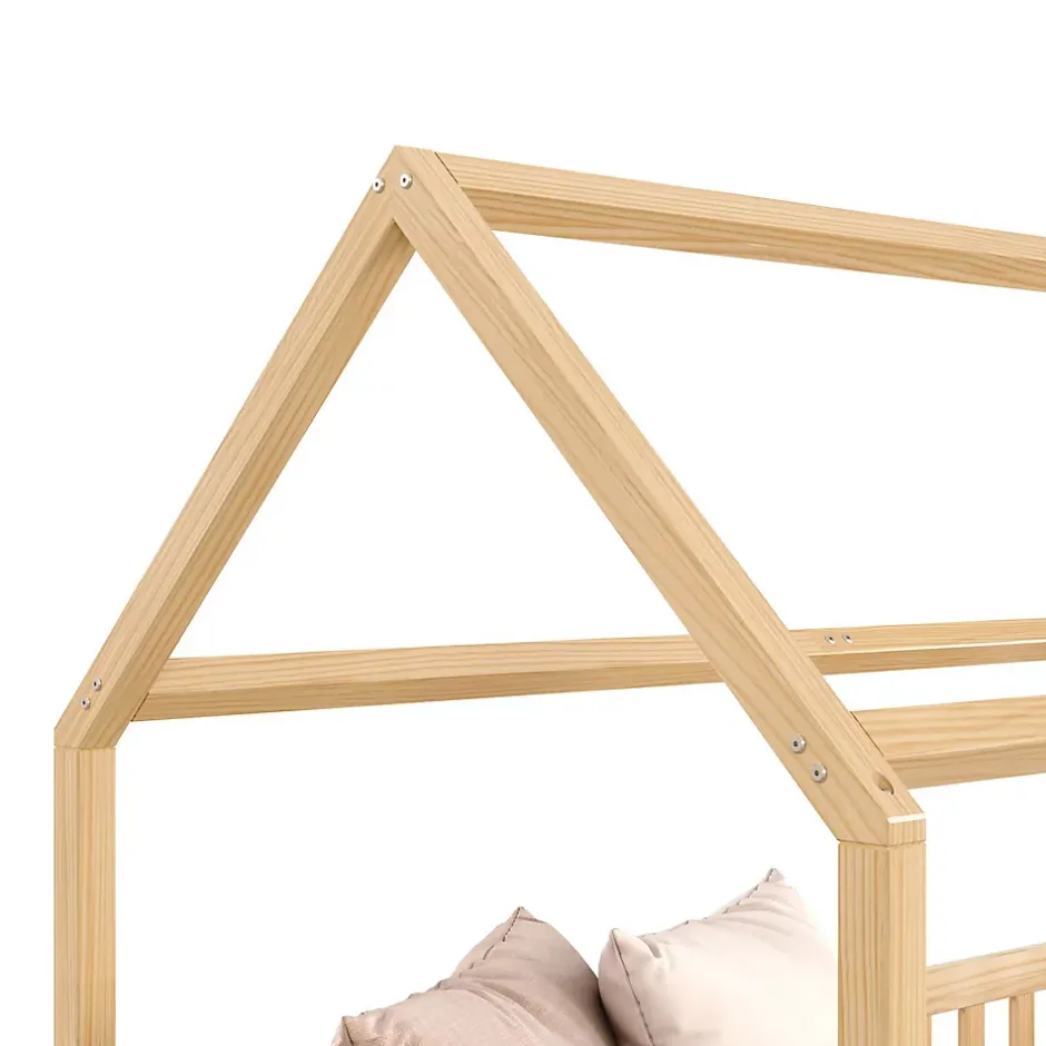 Idimex Lit cabane NINA 90 x 190 cm, en pin massif finition naturelle Clearance