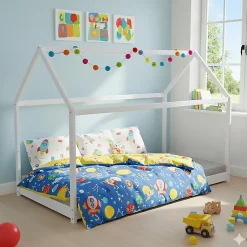Enfant Weber Industries Lit cabane PANDA 90x200 + 1 sommier / Blanc