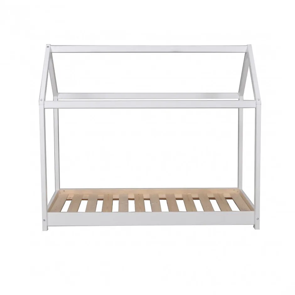 Enfant Weber Industries Lit cabane PANDA 90x190 + 1 sommier / Blanc