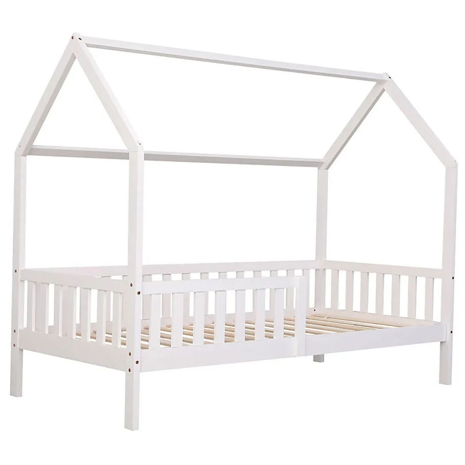 Enfant Happy Garden Lit cabane pour enfant 190x90cm blanc MARCEAU -