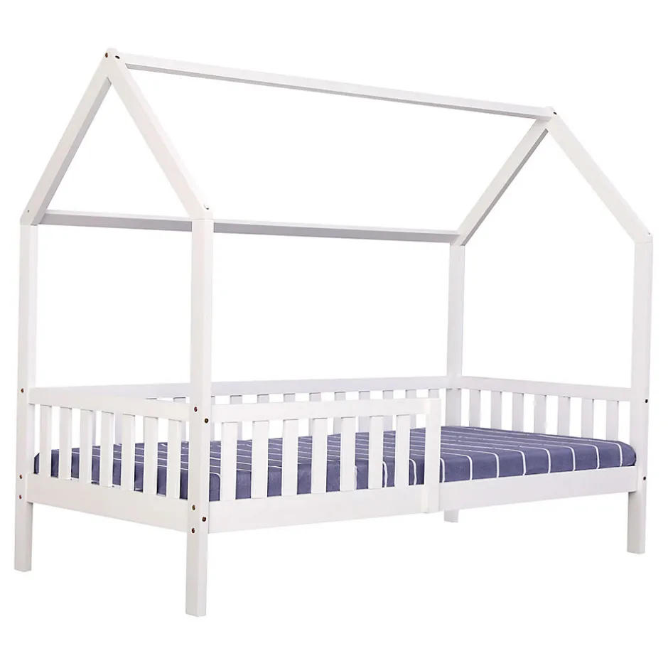 Enfant Happy Garden Lit cabane pour enfant 190x90cm blanc MARCEAU -