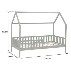 Happy Garden Lit cabane pour enfant 190x90cm vert MARCEAU - Clearance
