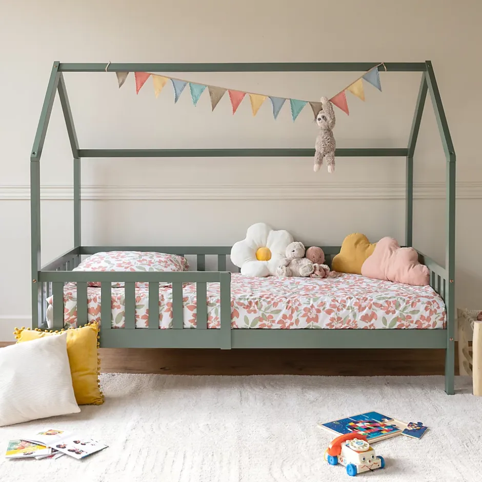 Happy Garden Lit cabane pour enfant 190x90cm vert MARCEAU - Clearance