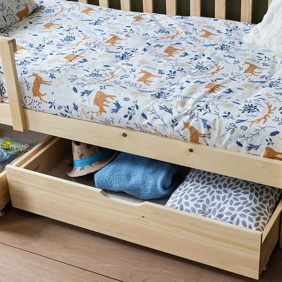 Happy Garden Lit cabane pour enfant 190x90cm en bois avec tiroirs MARCEAU - Clearance