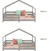 Idimex Lit cabane RENA 90 x 200 cm, en pin massif lasuré gris Hot