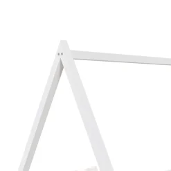 Idimex Lit cabane SILA 90 x 190 cm, en pin massif blanc Best