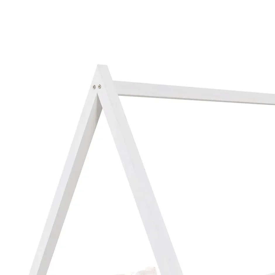 Idimex Lit cabane SILA 90 x 190 cm, en pin massif blanc Best