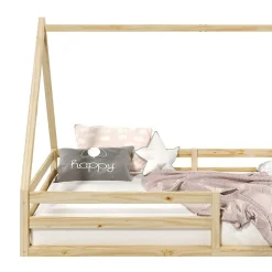 Enfant Idimex Lit cabane SILA 90 x 200 cm, en pin massif naturel
