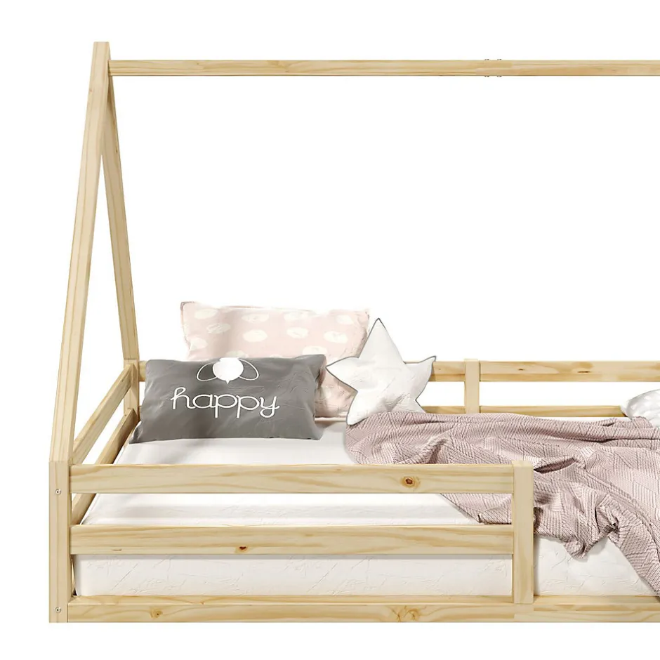 Enfant Idimex Lit cabane SILA 90 x 200 cm, en pin massif naturel