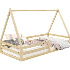 Idimex Lit cabane SILA 90 x 190 cm, en pin massif naturel New