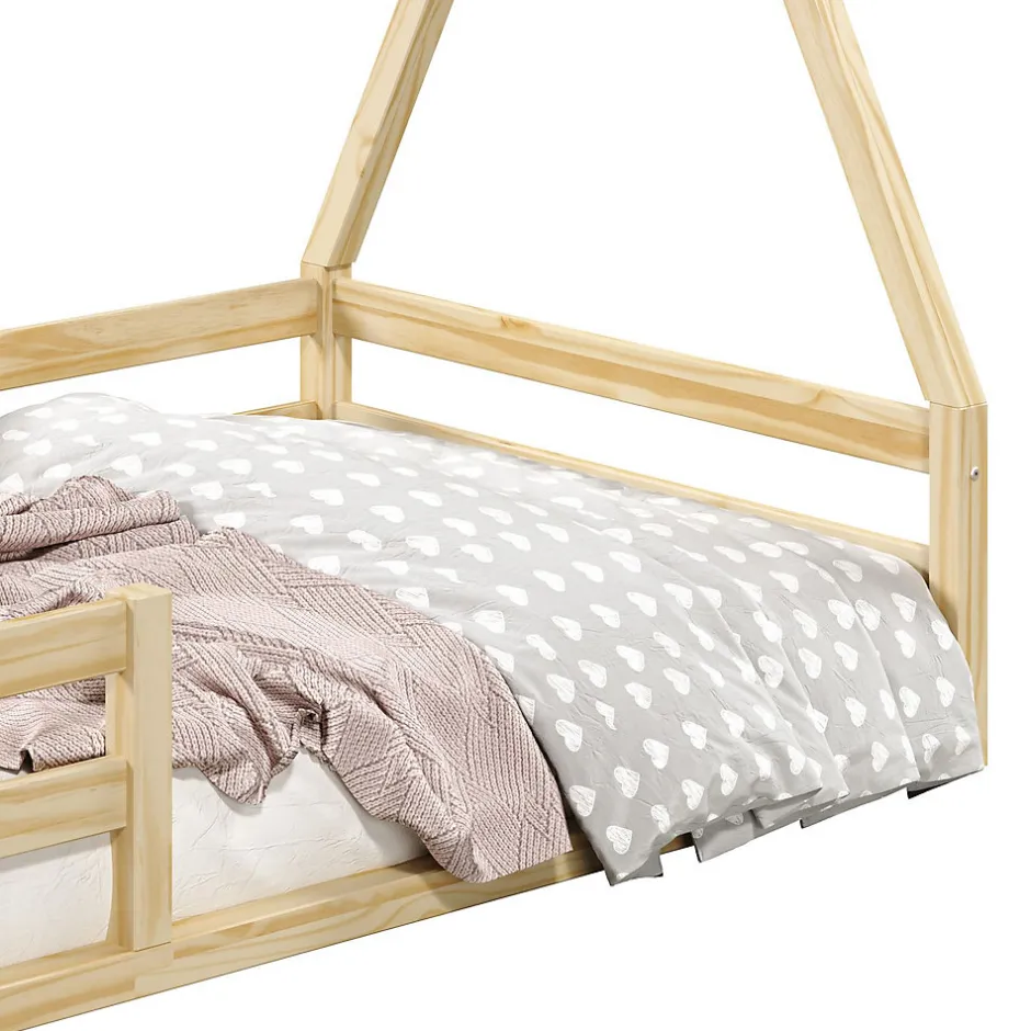 Idimex Lit cabane SILA 90 x 190 cm, en pin massif naturel New