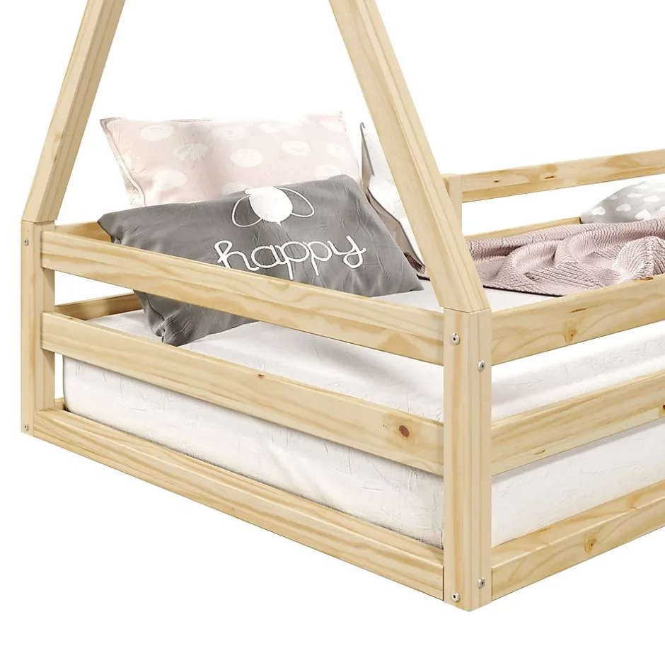 Idimex Lit cabane SILA 90 x 190 cm, en pin massif naturel New