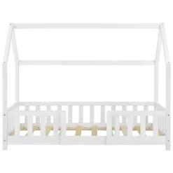 Enfant [En.Casa] Lit cabane Sisimiut avec matelas 70 x 140 cm blanc en.casa