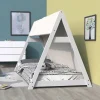 Weber Industries Lit cabane TIPI 70x140 + 1 toile + 1 sommier / Blanc Best