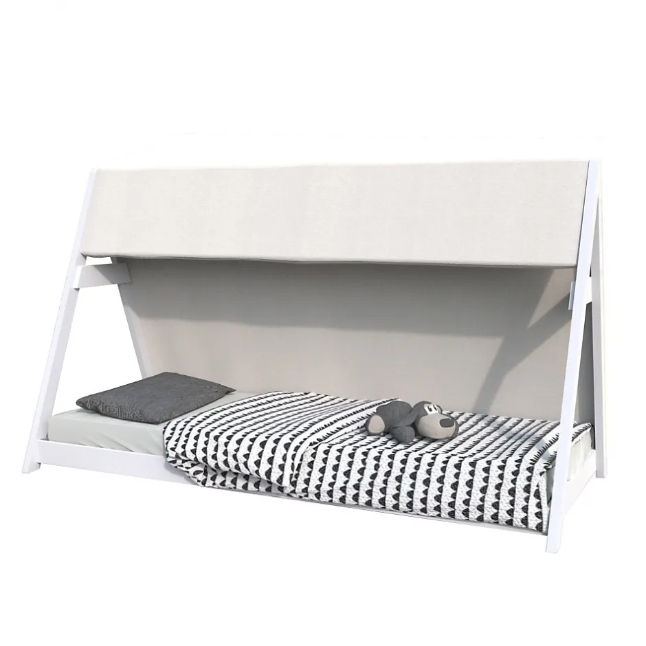 Weber Industries Lit cabane TIPI 70x140 + 1 toile + 1 sommier / Blanc Best