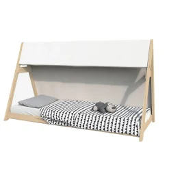 Enfant Weber Industries Lit cabane TIPI 70x140 + 1 toile + 1 sommier / Naturel