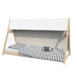 Weber Industries Lit cabane TIPI 90x190 + 1 toile + 1 sommier / Brut New