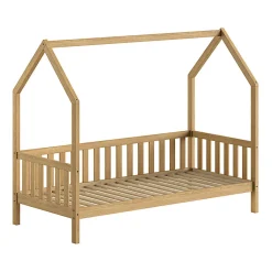 Enfant Petits-Meubles Lit cabane 90x200 sommier inclus Vipack Dallas Bois