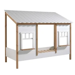 Petits-Meubles Lit cabane 90x200 sommier inclus Vipack Housebed Blanc et bois Online