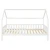 [En.Casa] Lit cabane Ydre bois de pin 120 x 200 cm blanc en.casa Clearance