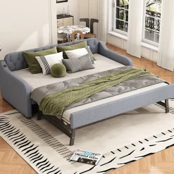 Fortuna lai Lit Canapé 90x200cm, Avec Lit Escamotable, USB, Gris Online