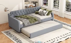 Fortuna lai Lit Canapé 90x200cm, Avec Lit Escamotable, USB, Gris Online