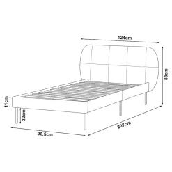 [En.Casa] Lit capitonné Porvoo 90 x 200 cm beige en.casa Sale