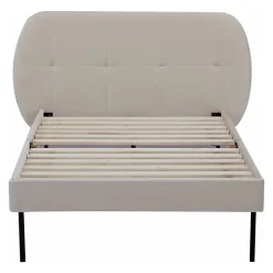[En.Casa] Lit capitonné Porvoo 90 x 200 cm beige en.casa Sale