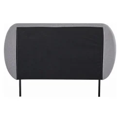 [En.Casa] Lit capitonné Porvoo 90 x 200 cm gris en.casa