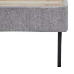 [En.Casa] Lit capitonné Porvoo 90 x 200 cm gris en.casa