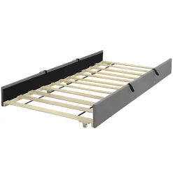 ModernLuxe Lit capitonné 90x190cm - lit gigogne - velours - gris (matelas non inclus) Sale